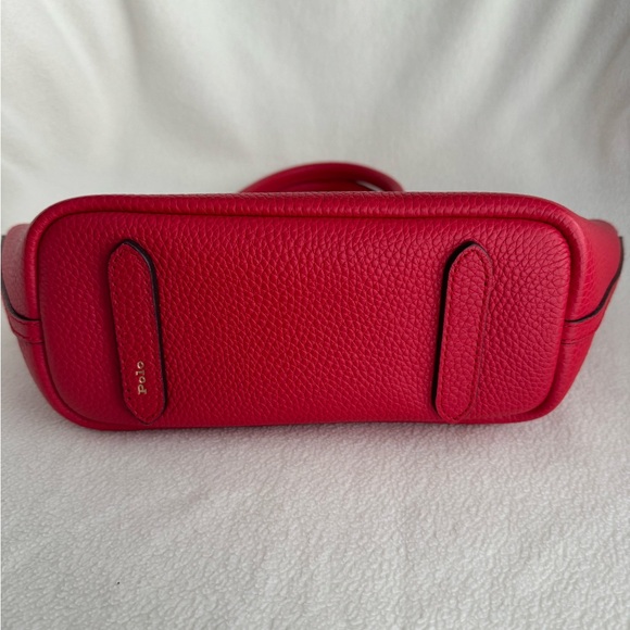 Polo by Ralph Lauren Red Leather Medium Bellport Satchel - Picture 6 of 12